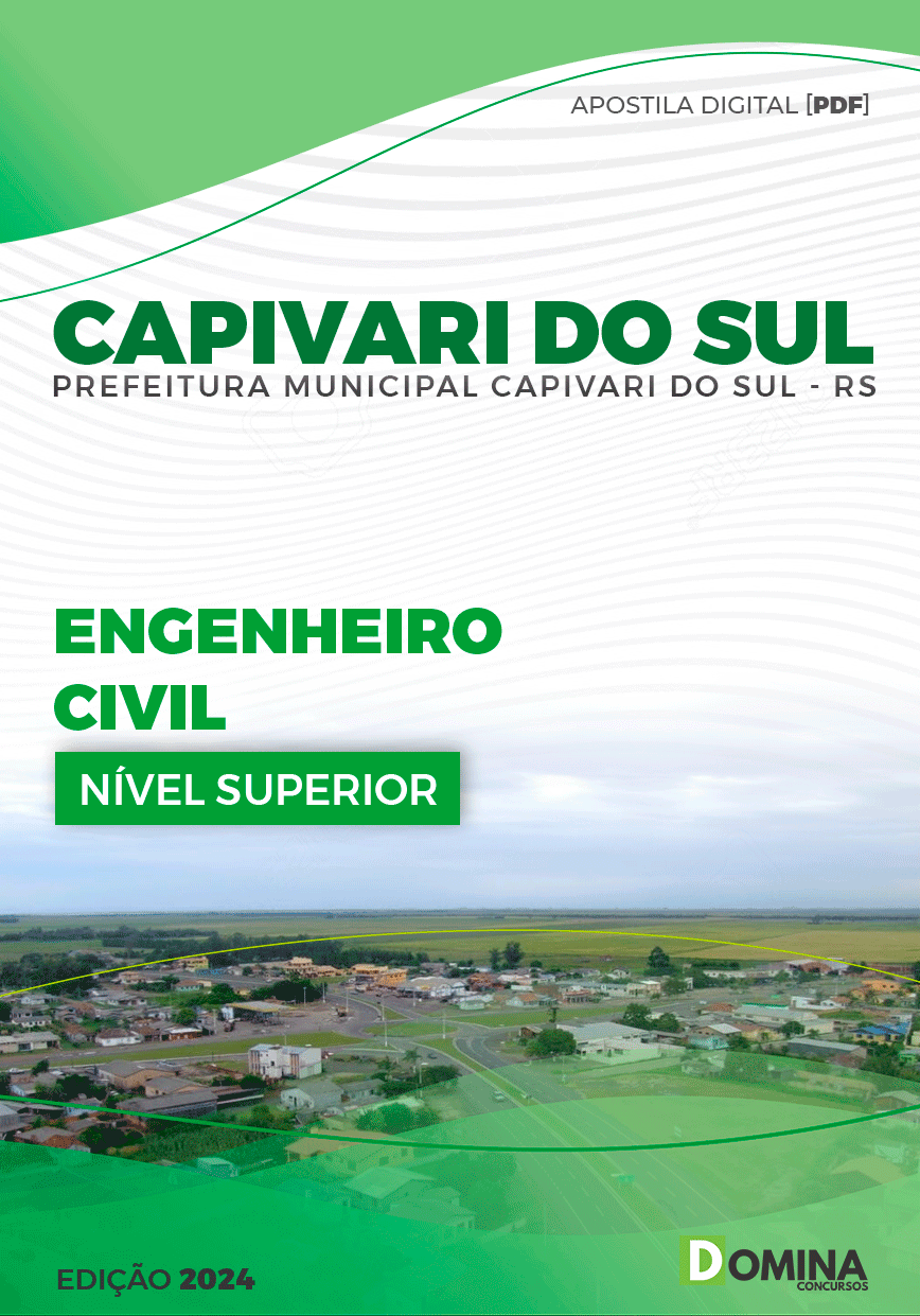 Apostila Pref Capivari do Sul RS 2024 Engenheiro Civil