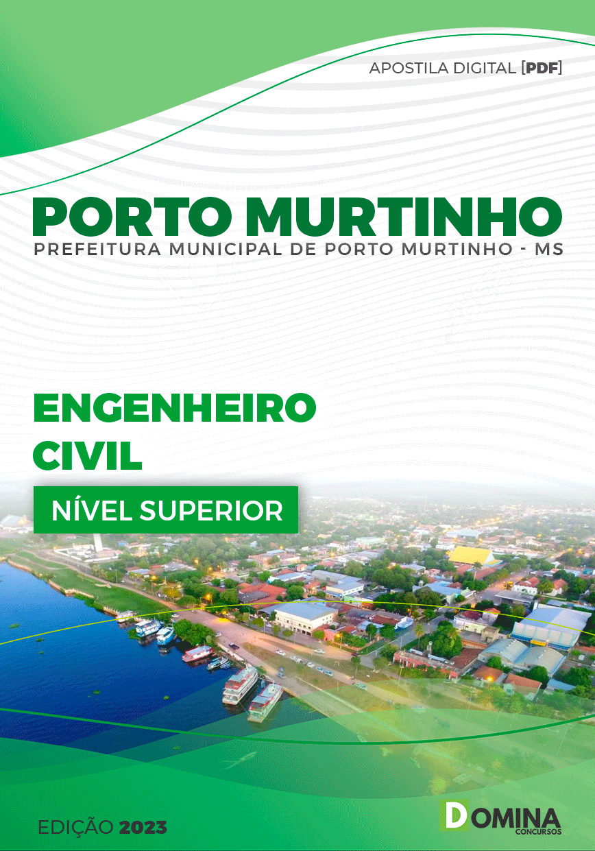 Apostila Pref Porto Murtinho MG 2023 Engenheiro Civil