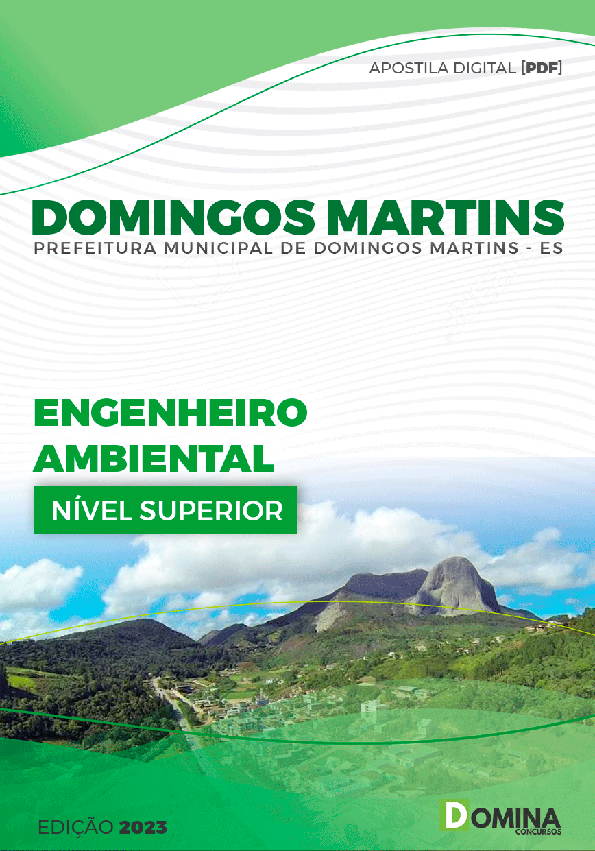 Apostila Pref Domingos Martins ES 2023 Engenheiro Ambiental