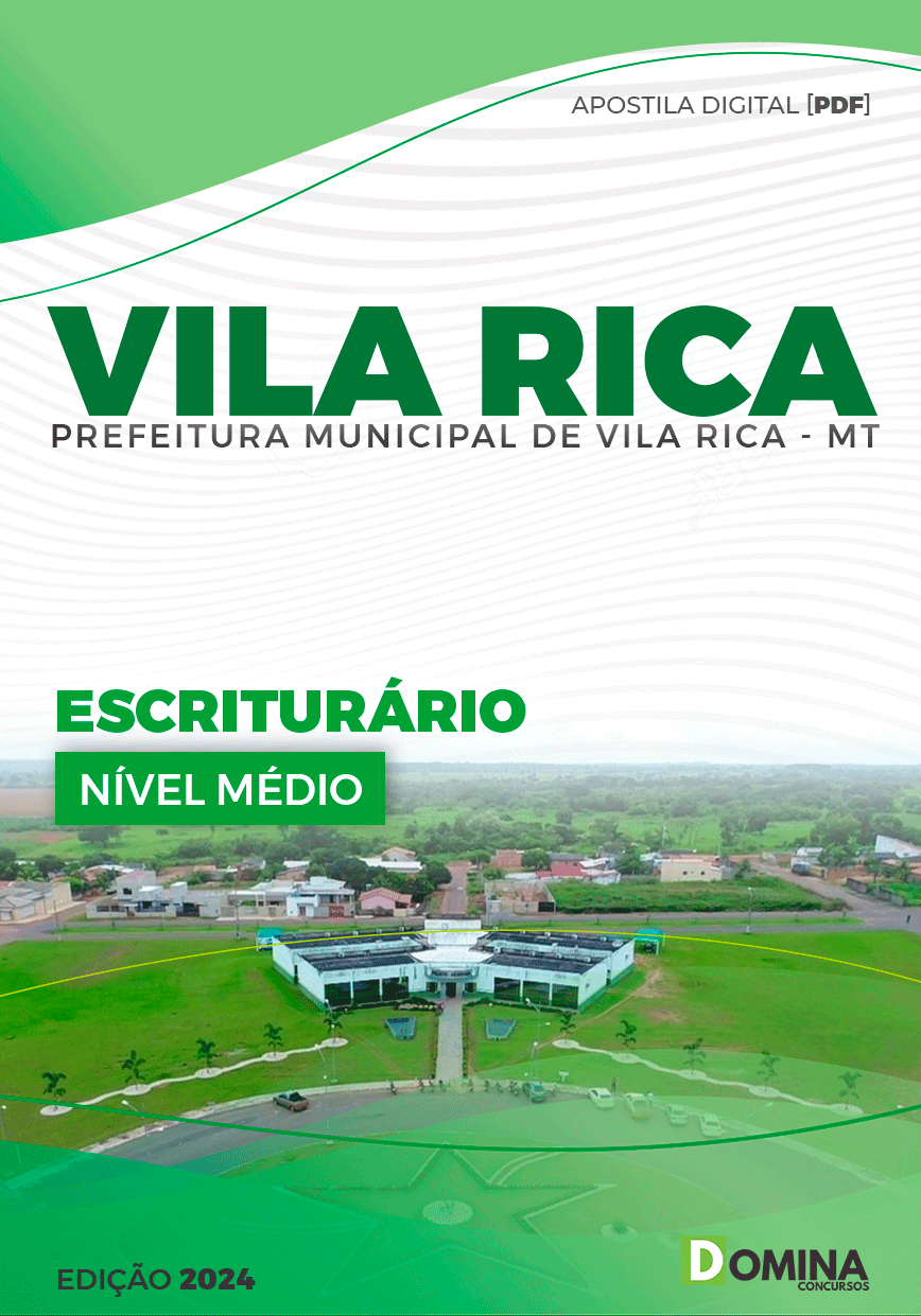 Apostila Pref Vila Rica MT 2024 Escriturário