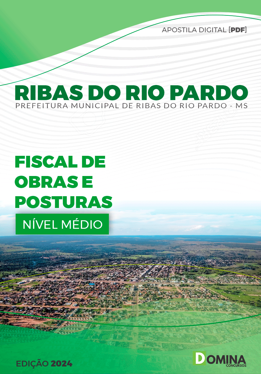 Apostila Pref Ribas do Rio Pardo MS 2024 Fiscal Obras Posturas