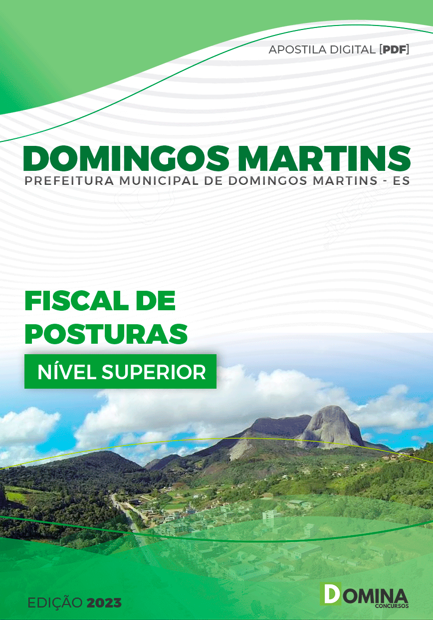 Apostila Pref Domingos Martins ES 2023 Fiscal PosturasApostila Pref Domingos Martins ES 2023 Fiscal Posturas