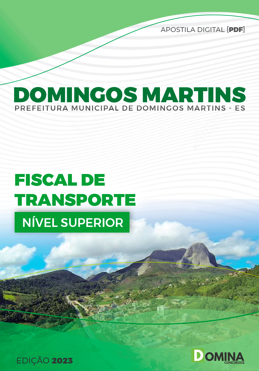 Apostila Pref Domingos Martins ES 2023 Fiscal Transporte