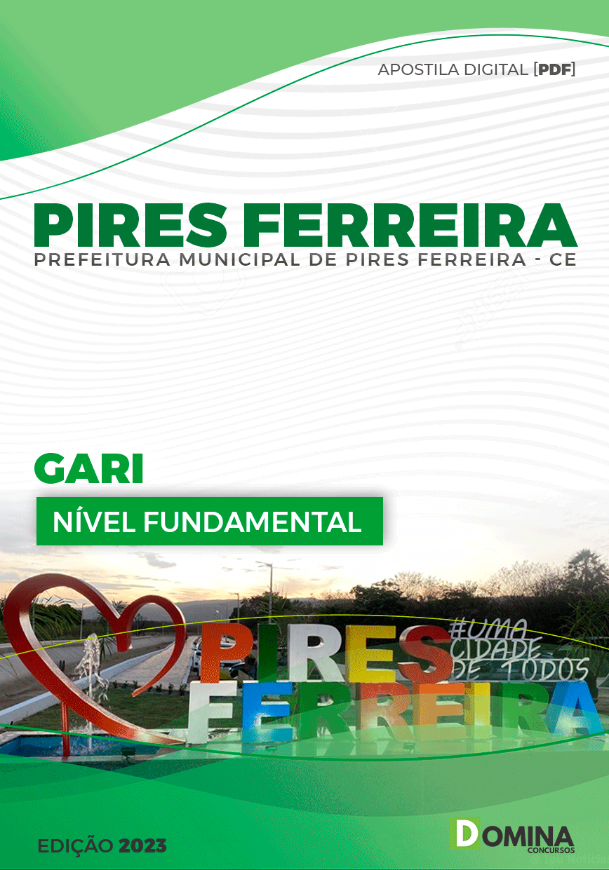 Apostila Pref Pires Ferreira CE 2023 Gari