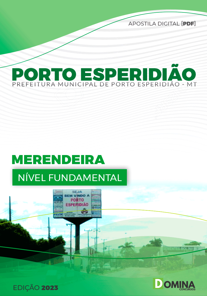 Apostila Pref Porto Esperidião MT 2023 Merendeira