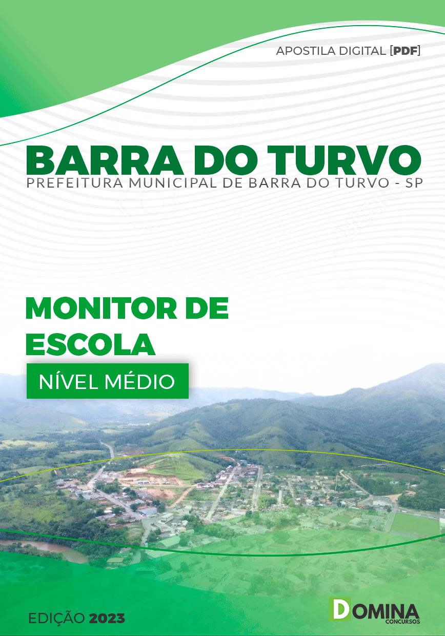 Apostila Pref Barra do Turvo SP 2023 Monitor Escola