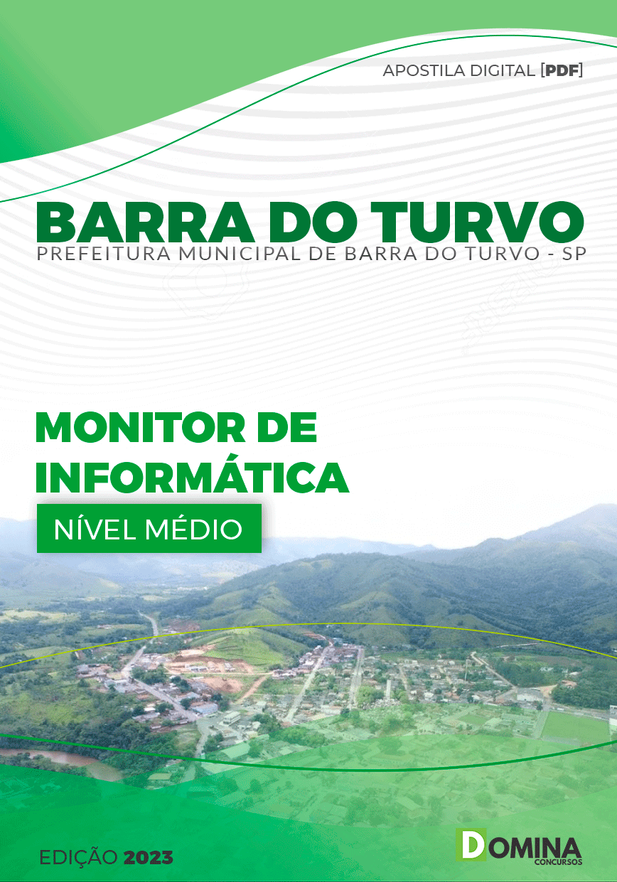 Apostila Pref Barra do Turvo SP 2023 Monitor Informática