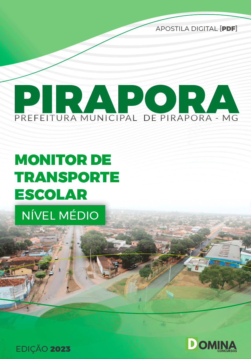 Apostila Pref Pirapora MG 2023 Monitor de Transporte Escolar