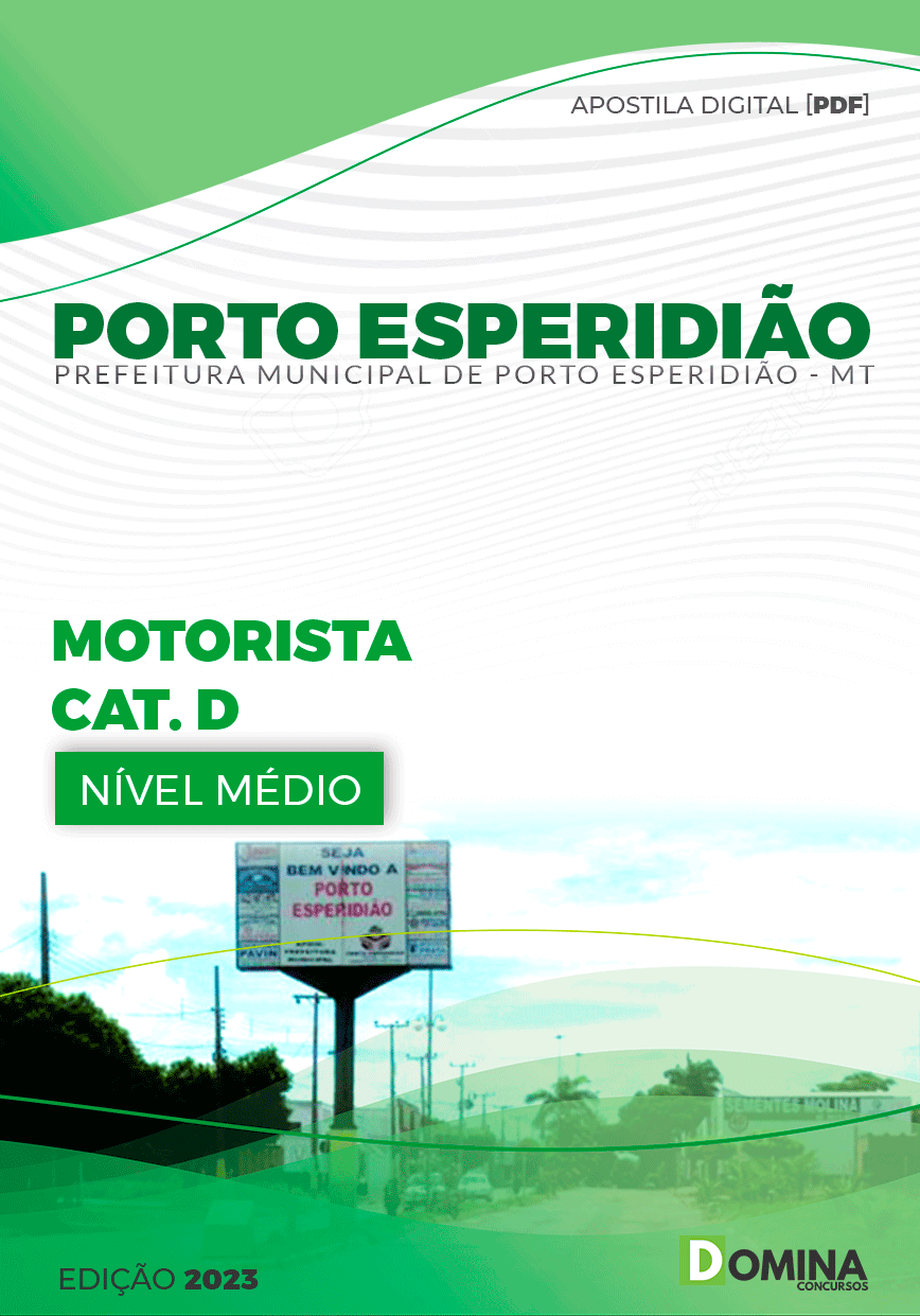 Apostila Pref Porto Esperidião MT 2023 Motorista Categoria D