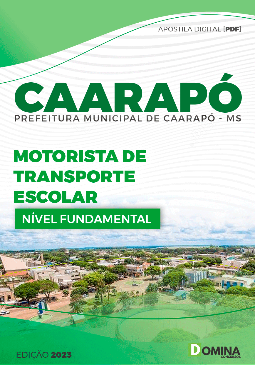 Apostila Pref Caarapó MS 2023 Motorista Transporte Escolar