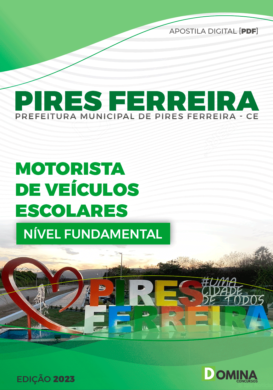 Apostila Pref Pires Ferreira CE 2023 Motorista Veículos Escolares
