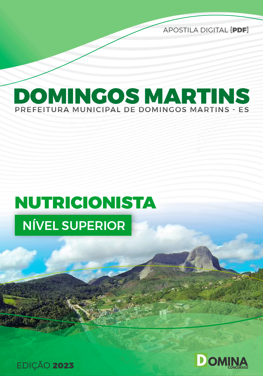 Apostila Pref Domingos Martins ES 2023 Nutricionista