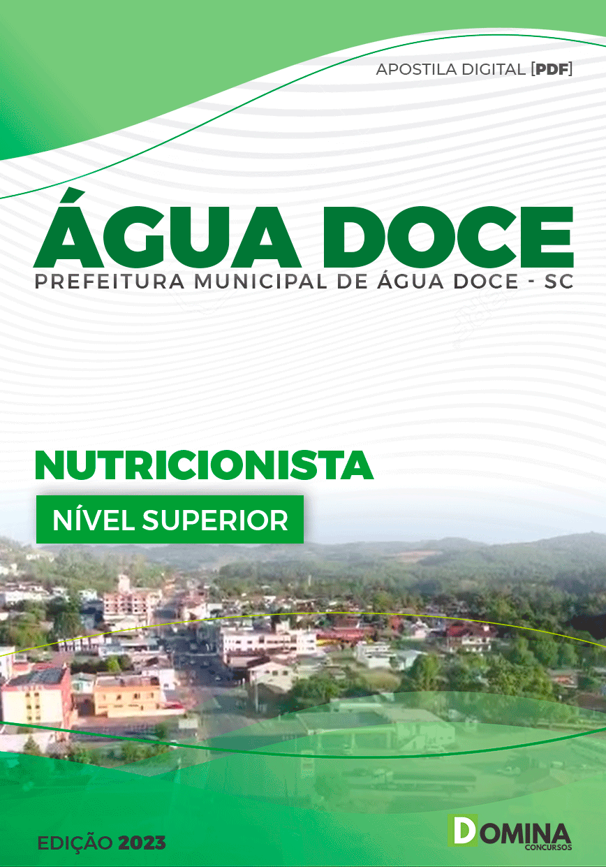 Apostila Pref Água Doce SC 2023 Nutricionista
