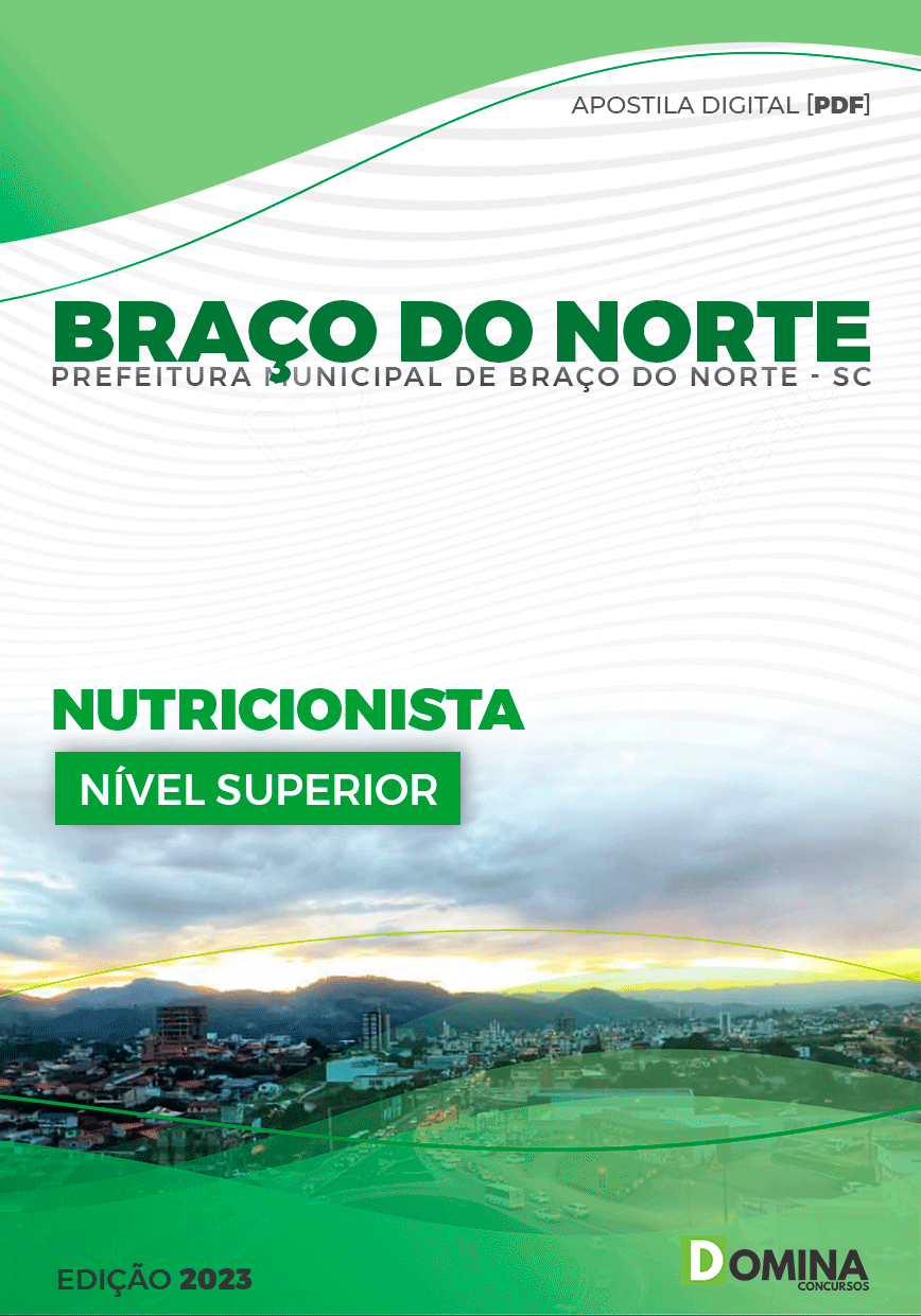 Apostila Pref Braço do Norte SC 2023 Nutricionista