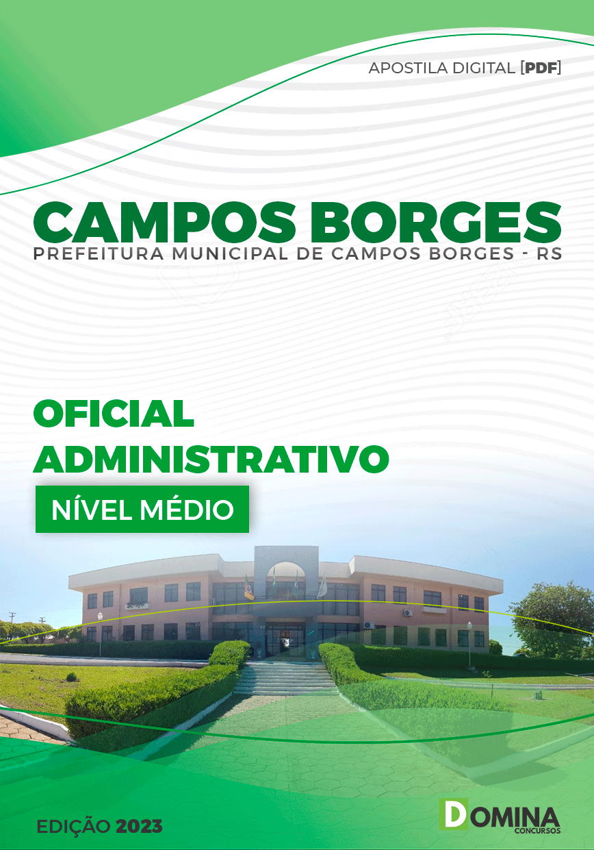 Apostila Pref Campos Borges RS 2023 Oficial Administrativo