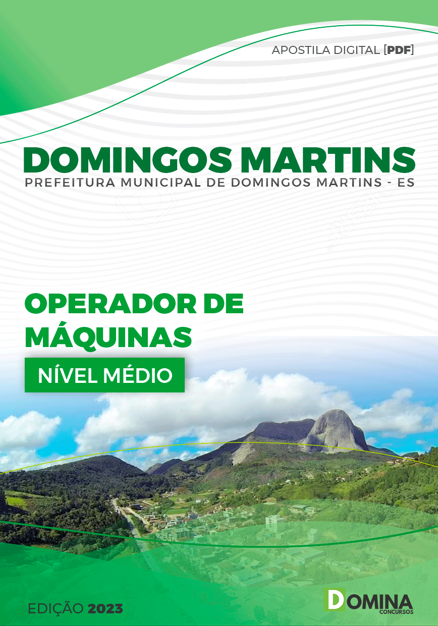Apostila Pref Domingos Martins ES 2023 Operador Máquinas