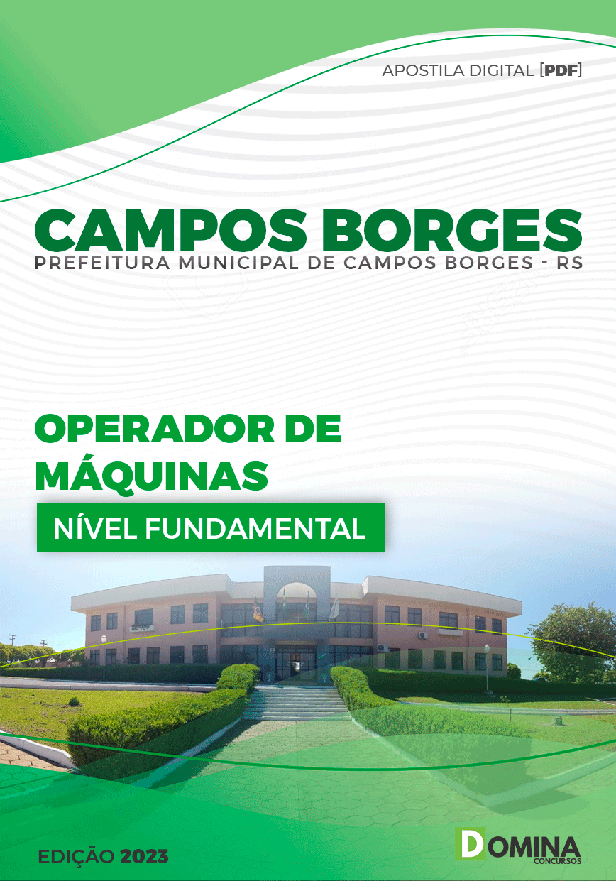 Apostila Pref Campos Borges RS 2023 Operador de Máquinas