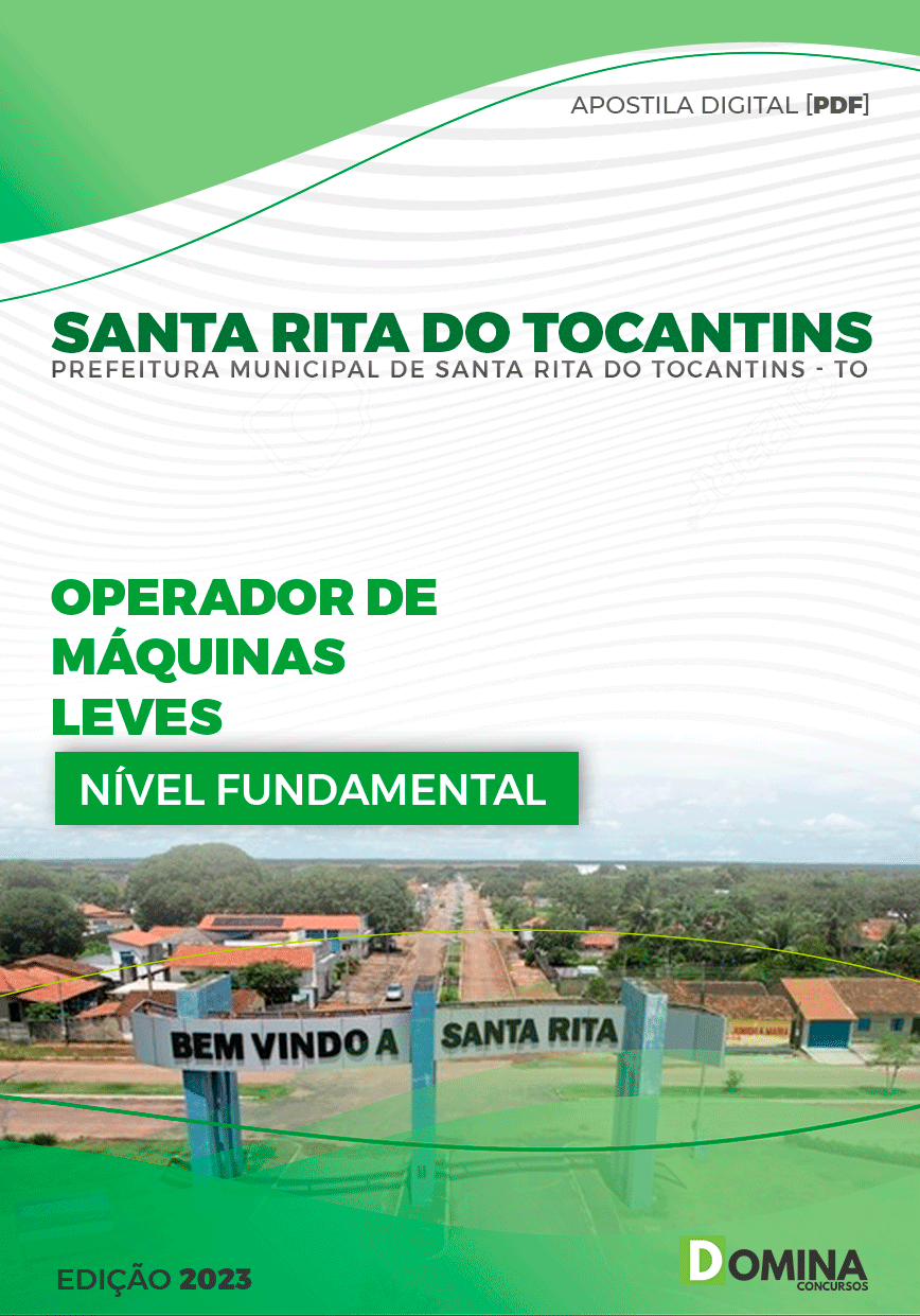Apostila Pref Santa Rita do Tocantins TO 2023 Operador Máquinas Leves