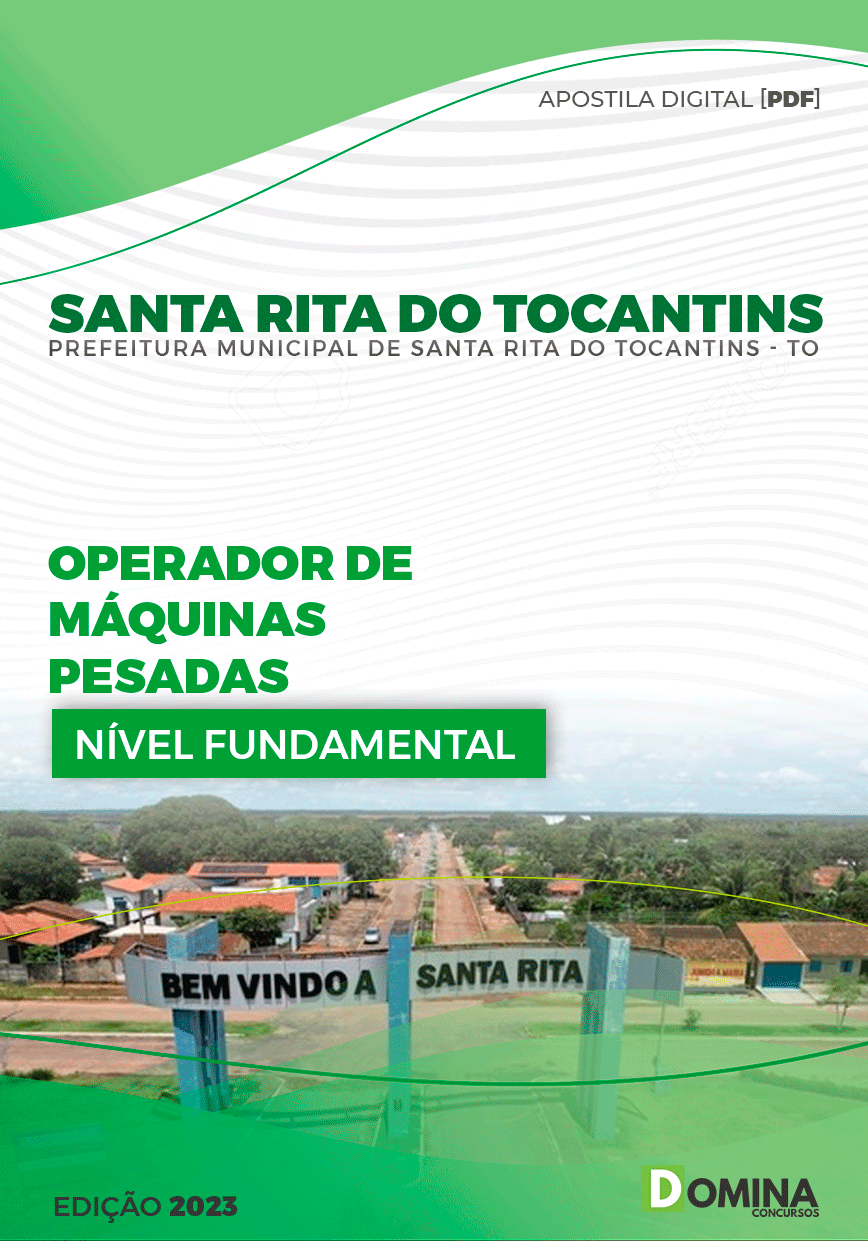 Apostila Pref Santa Rita do Tocantins TO 2023 Operador Máquinas Pesadas