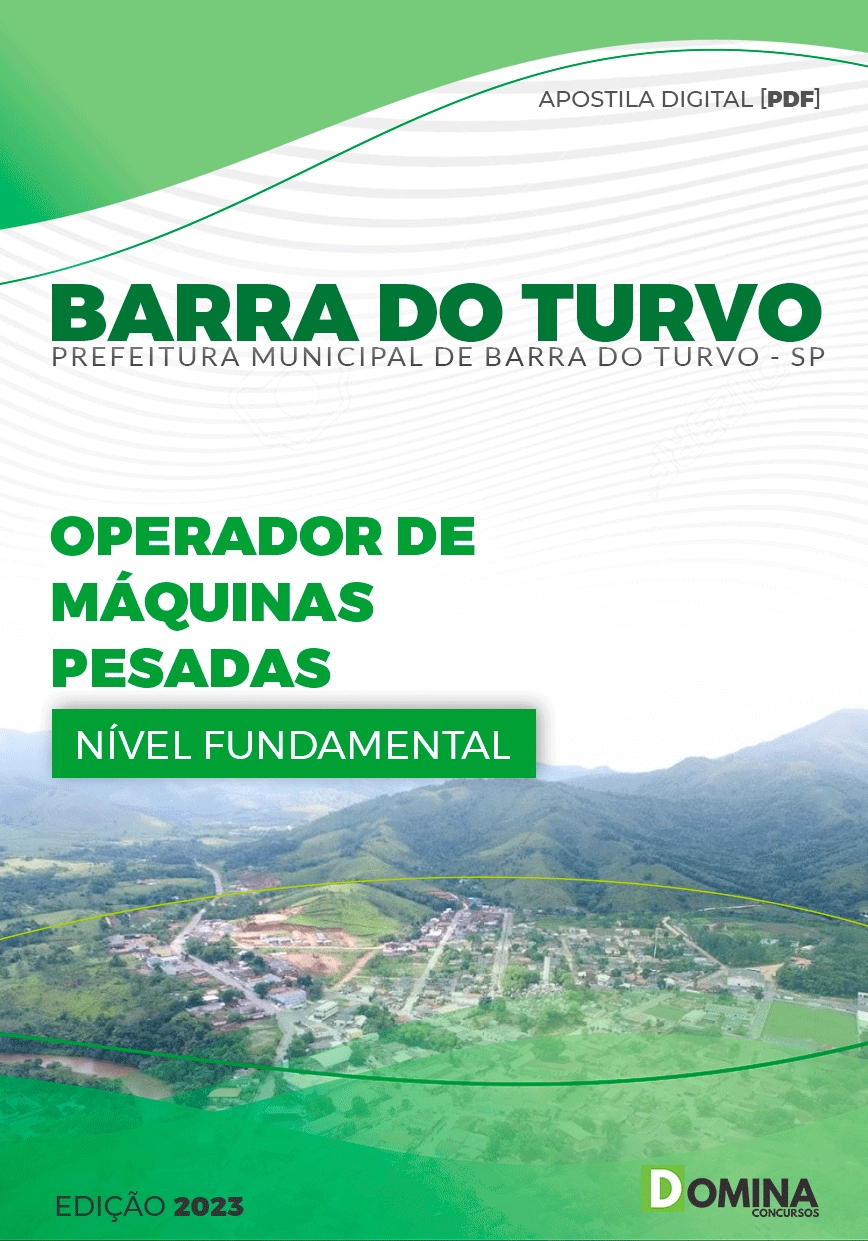 Apostila Pref Barra do Turvo SP 2023 Operador Máquinas Pesadas