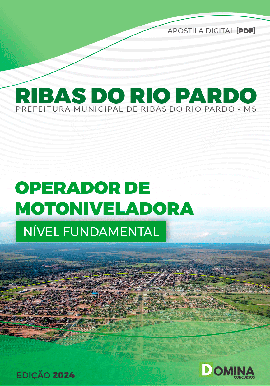 Apostila Pref Ribas do Rio Pardo MS 2024 Operador Motoniveladora