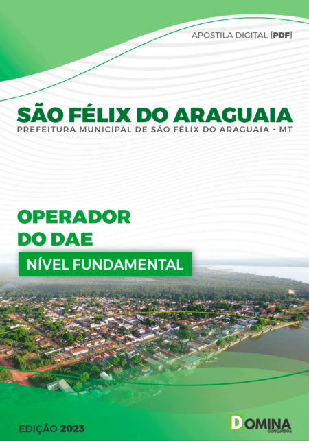 Apostila Pref São Félix do Araguaia MT 2023 Operador DAE