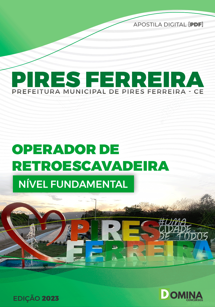 Apostila Pref Pires Ferreira CE 2023 Operador Retroescavadeira