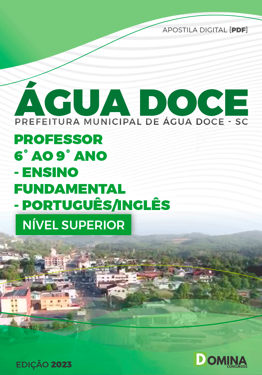 Apostila Pref Água Doce SC 2023 Professor Português Inglês