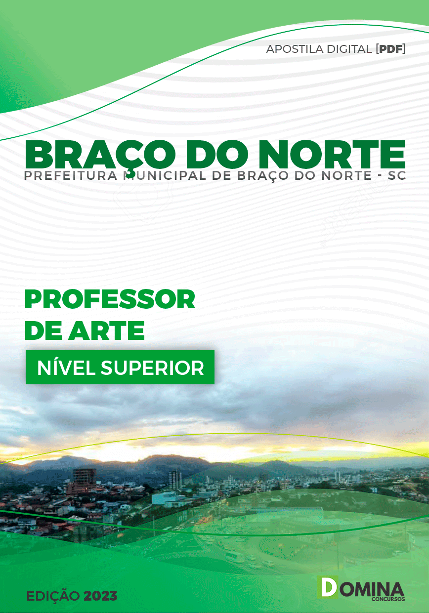 Apostila Pref Braço do Norte SC 2023 Professor Artes