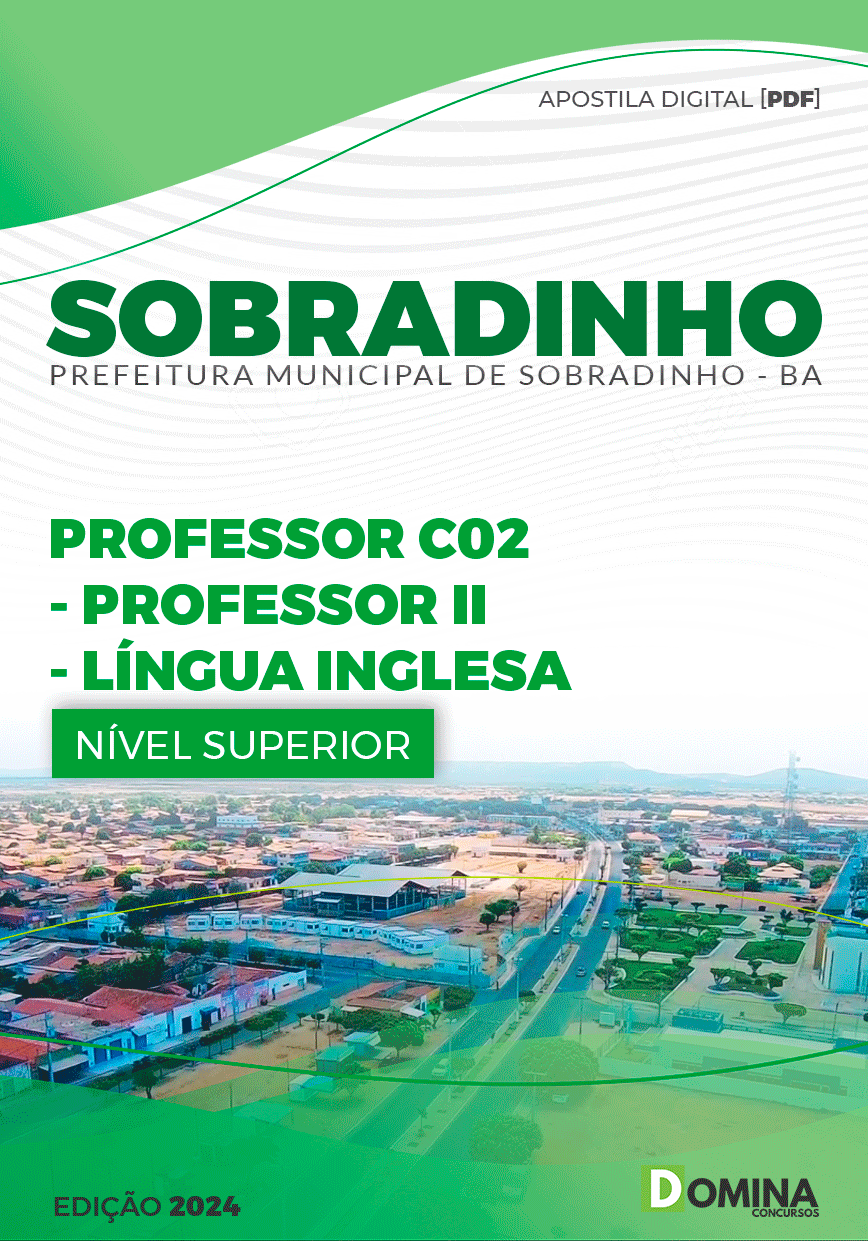 Apostila Pref Sobradinho BA 2023 Professor II Língua Inglesa