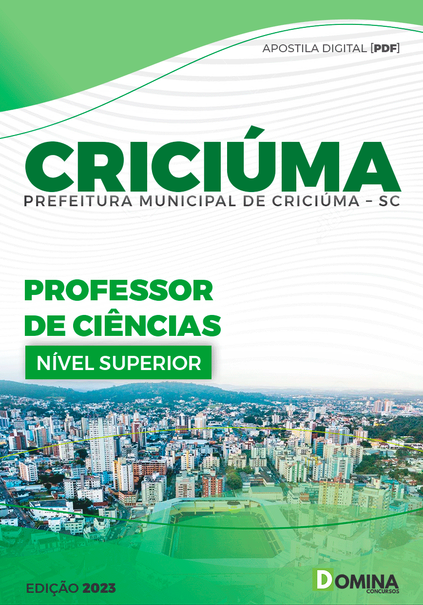 Apostila Pref Criciúma SC 2023 Professor de Ciências