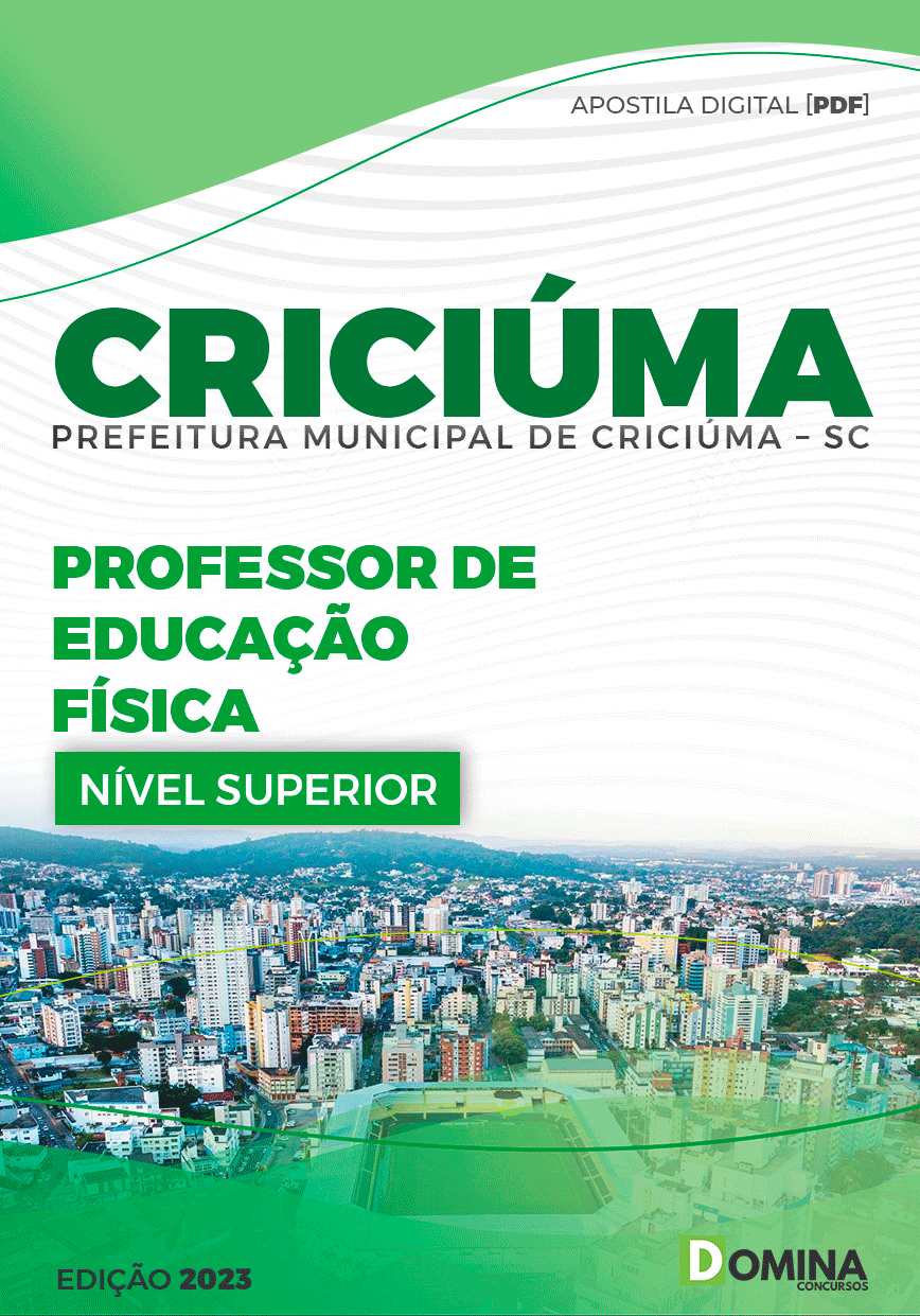 Apostila Pref Criciúma SC 2023 Professor de Educação Física