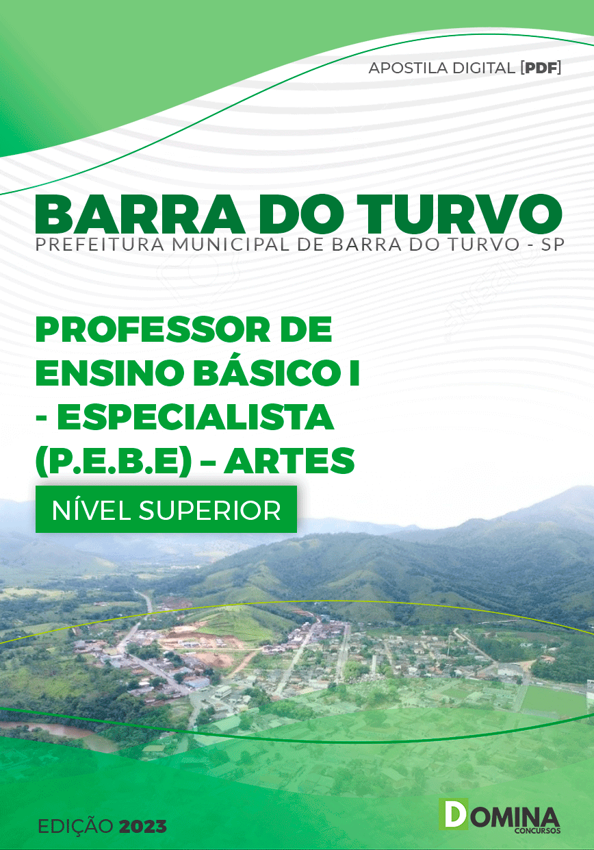 Apostila Pref Barra do Turvo SP 2023 Professor Artes