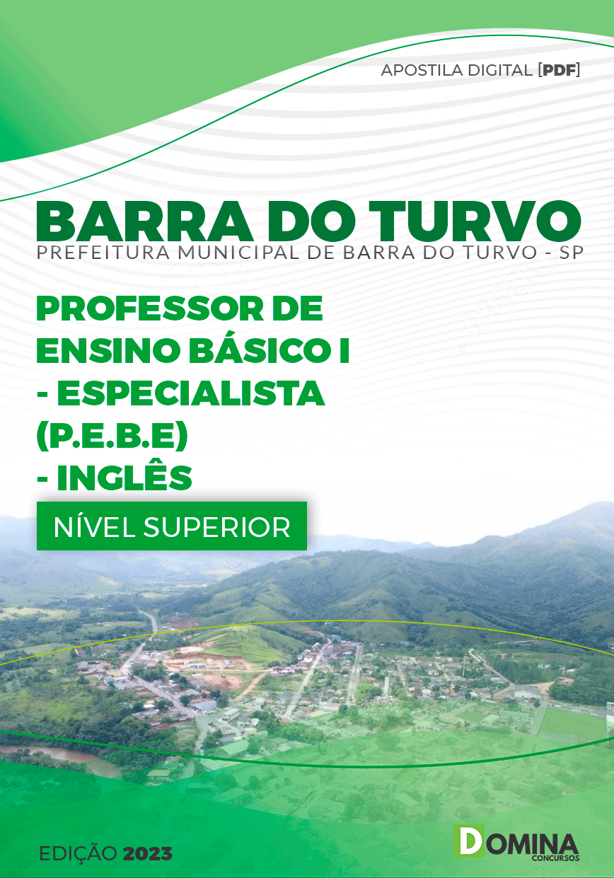 Apostila Pref Barra do Turvo SP 2023 Professor Inglês