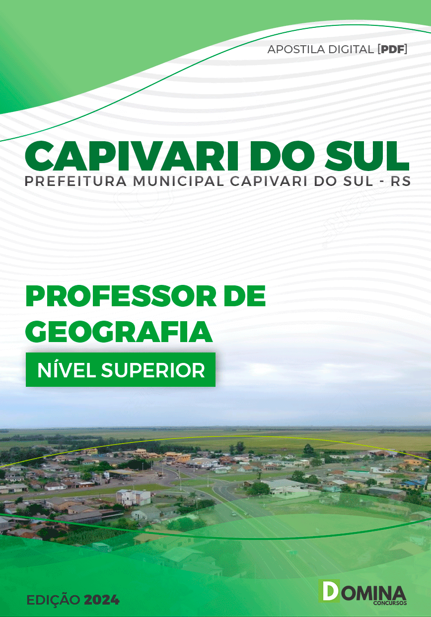 Apostila Pref Capivari do Sul RS 2024 Professor Geografia