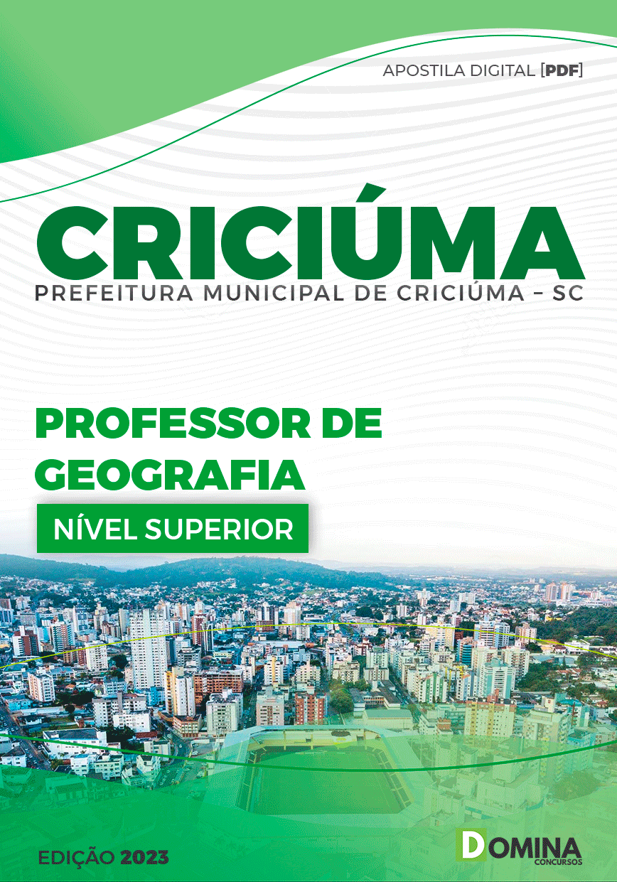 Apostila Pref Criciúma SC 2023 Professor de Geografia