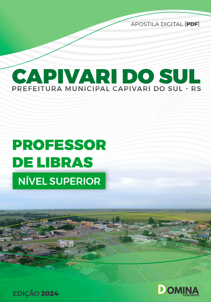 Apostila Pref Capivari do Sul RS 2024 Professor Libras