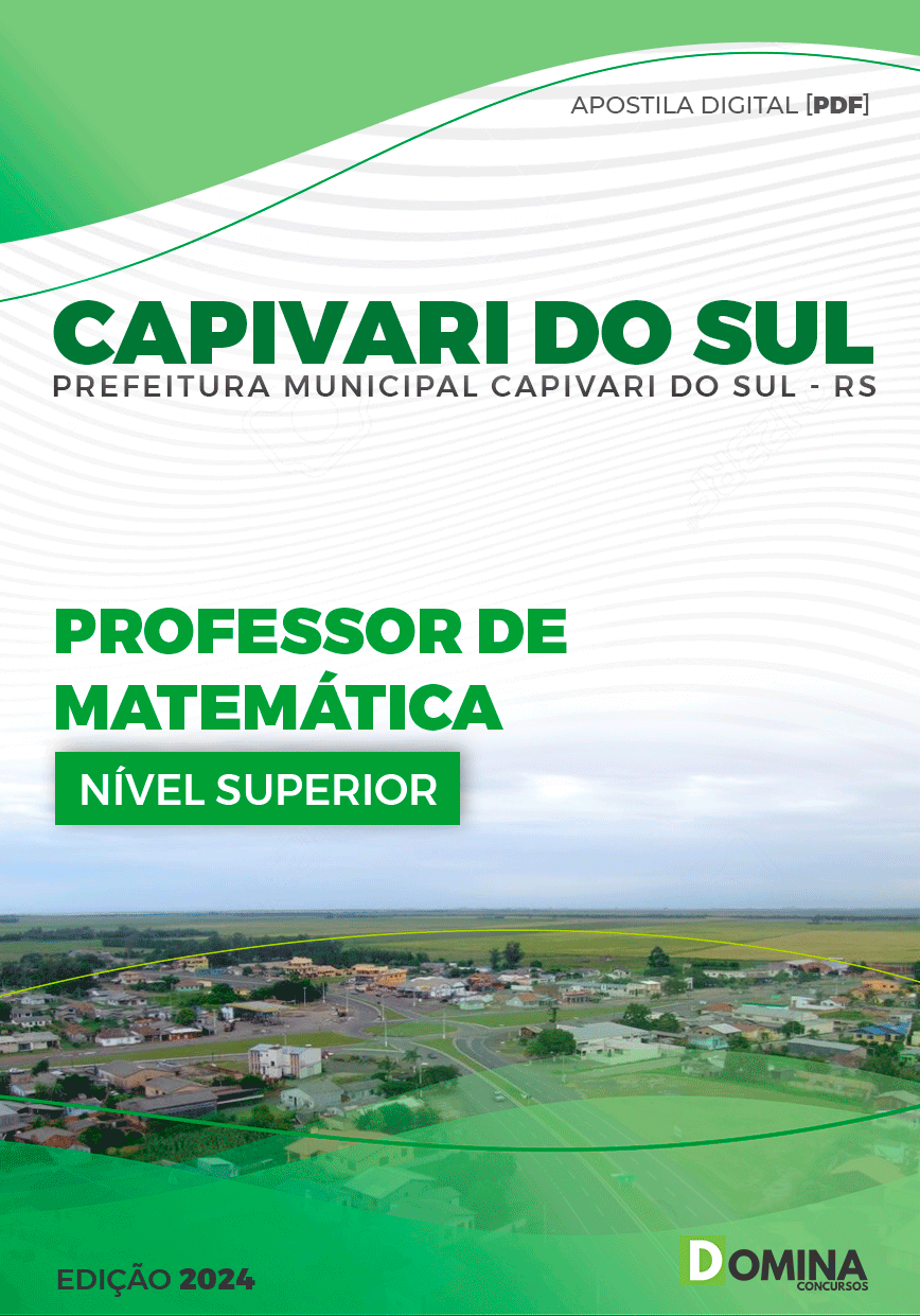 Apostila Pref Capivari do Sul RS 2024 Professor Matemática