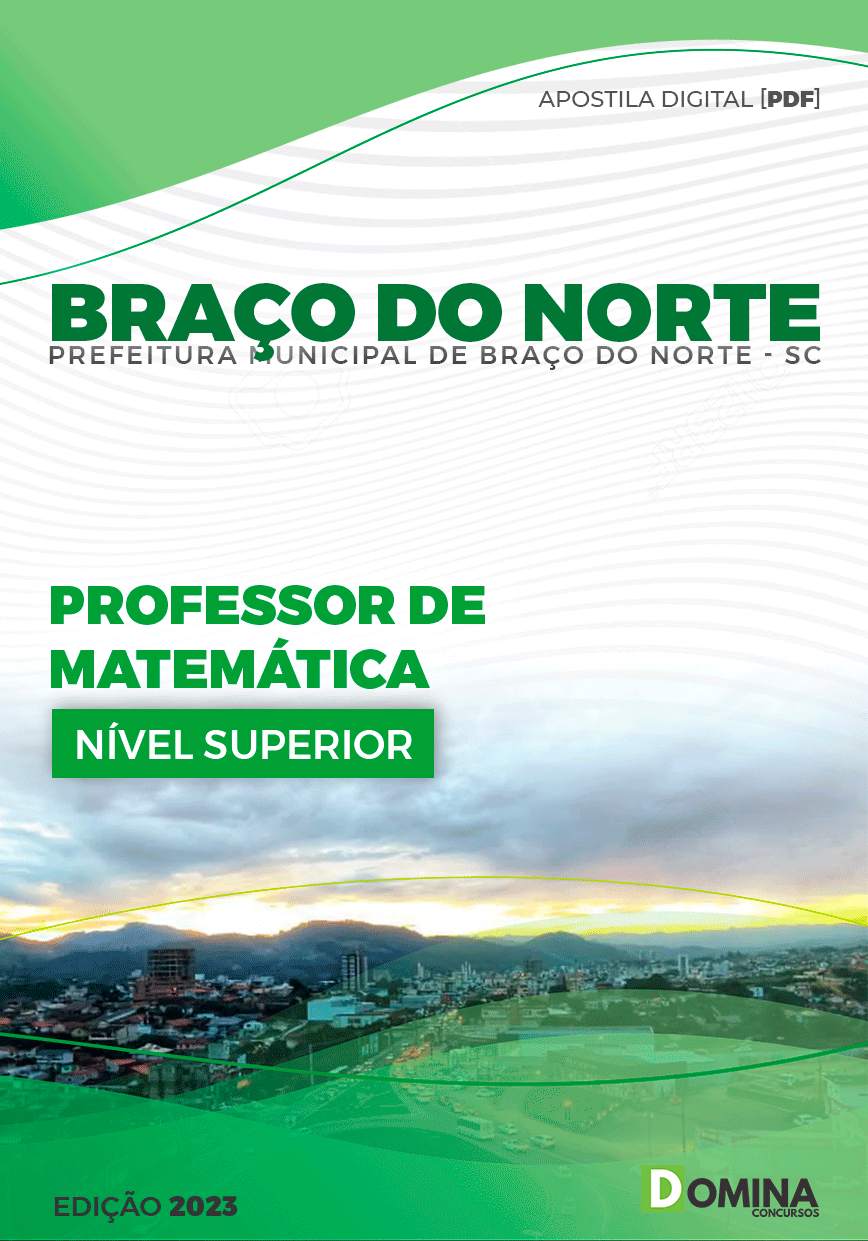 Apostila Pref Braço do Norte SC 2023 Professor Matemática