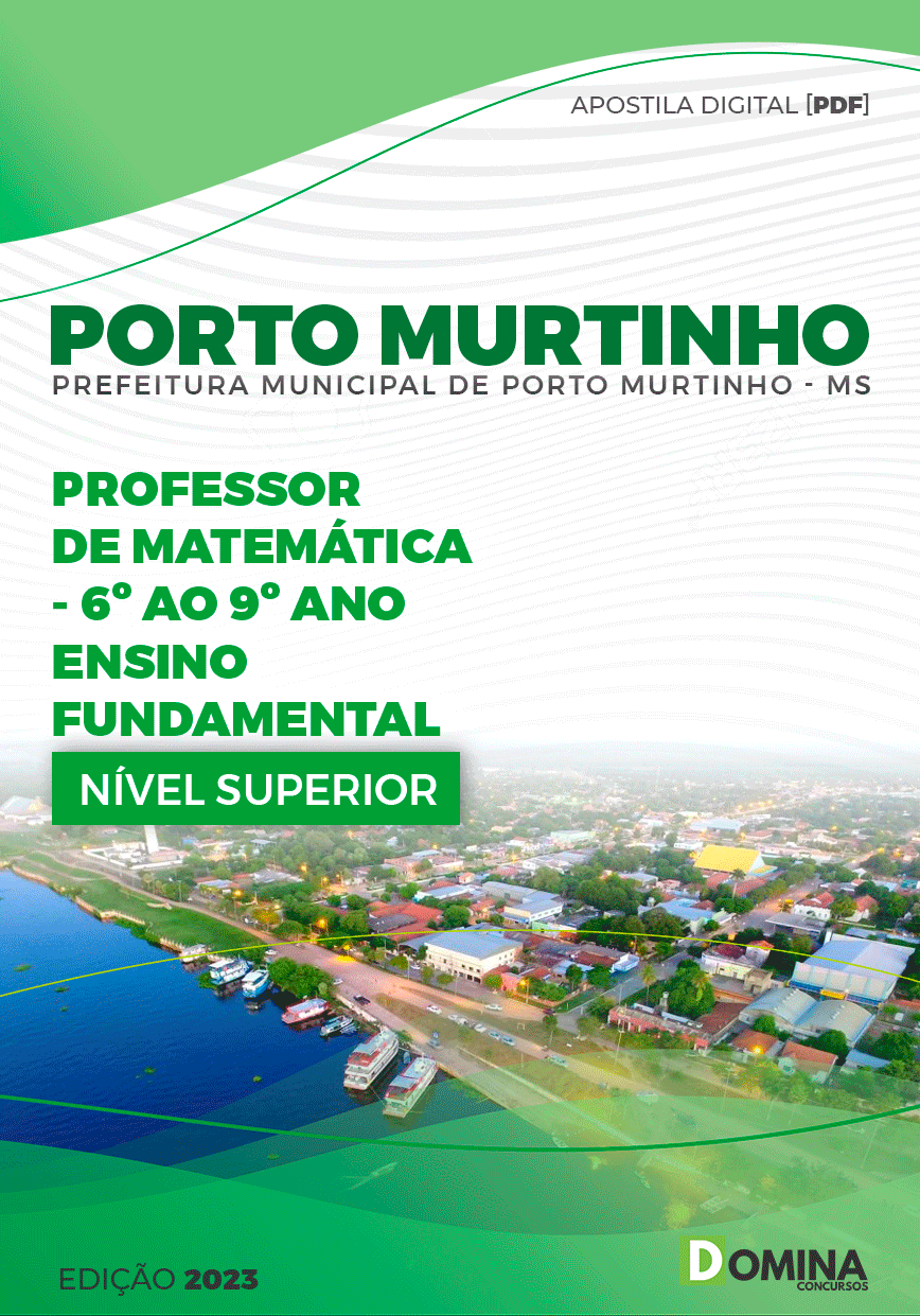 Apostila Pref Porto Murtinho MG 2023 Professor Matemática