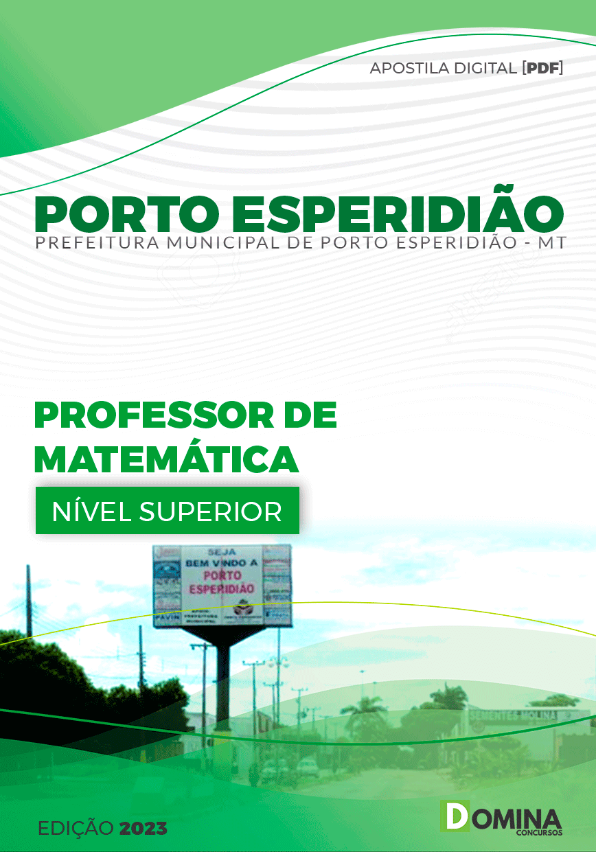 Apostila Pref Porto Esperidião MT 2023 Professor de Matemática