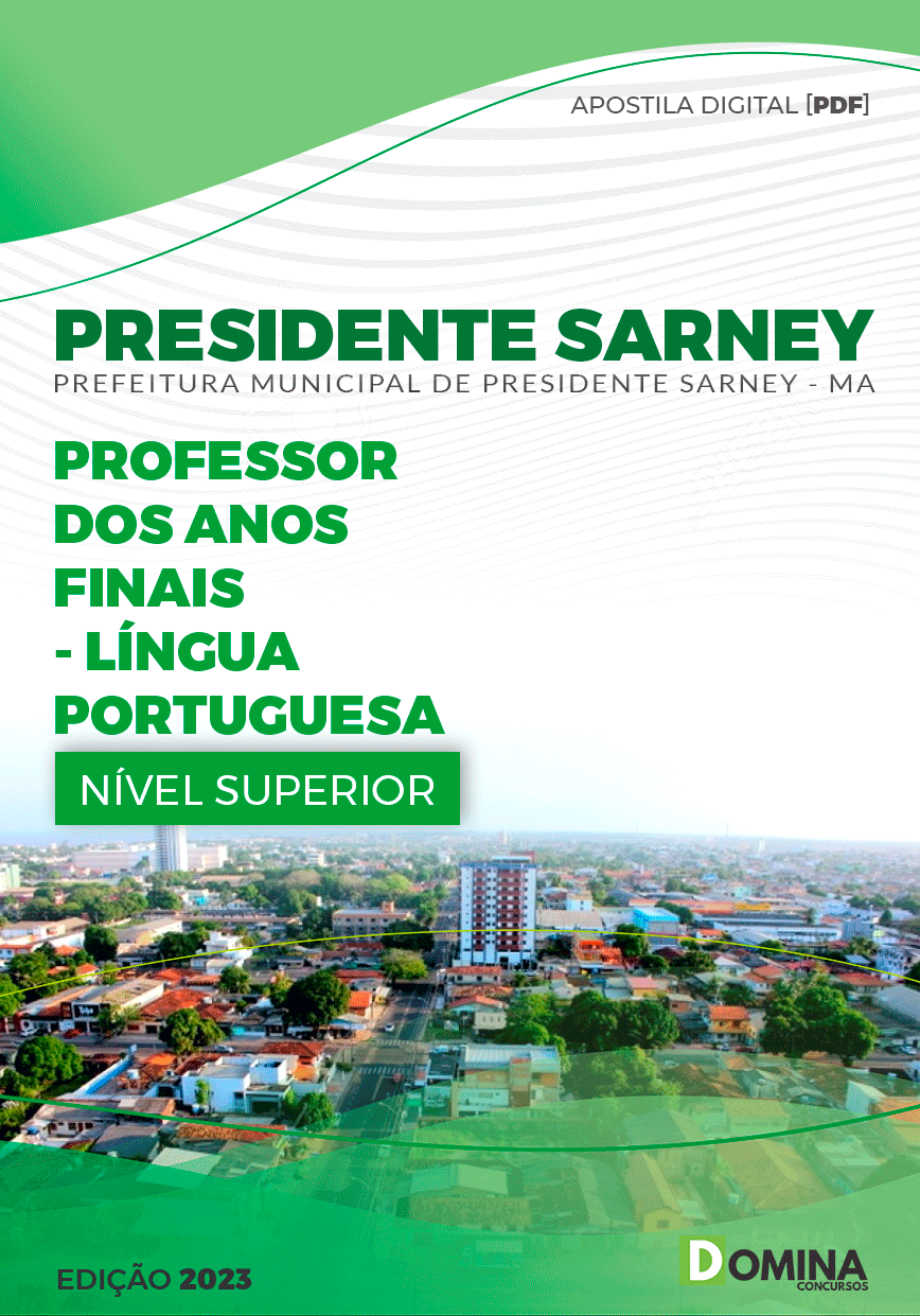 Apostila Pref Presidente Sarney MA 2023 Professor Língua Portuguesa