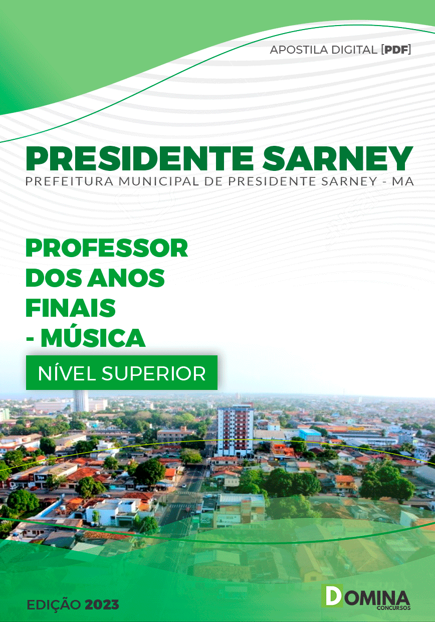 Apostila Pref Presidente Sarney MA 2023 Professor Música