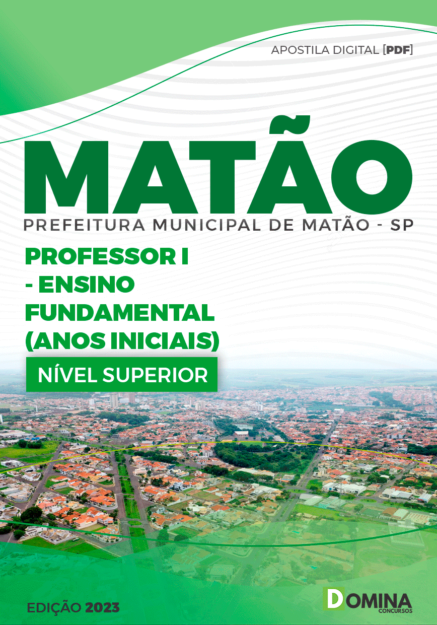 Apostila Pref Matão SP 2023 Professor I Ensino Fundamental