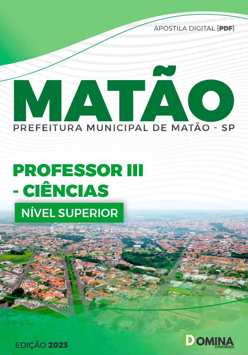 Apostila Pref Matão SP 2023 Professor III Ciências
