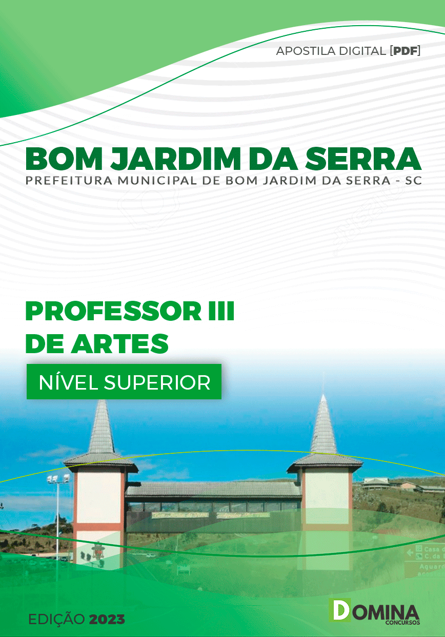 Pref Bom Jardim da Serra SC 2023 Professor de Artes