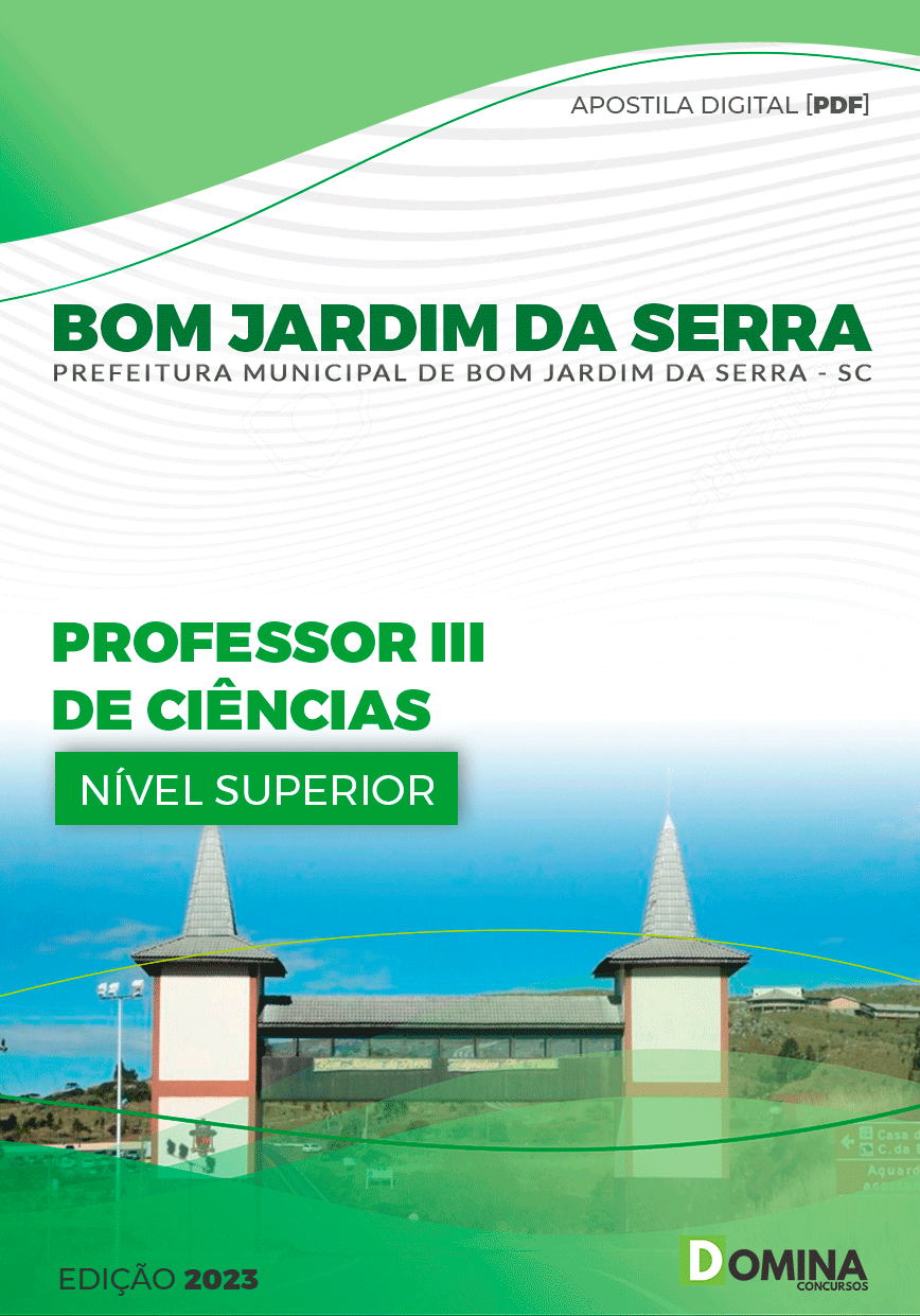 Pref Bom Jardim da Serra SC 2023 Professor de Ciências