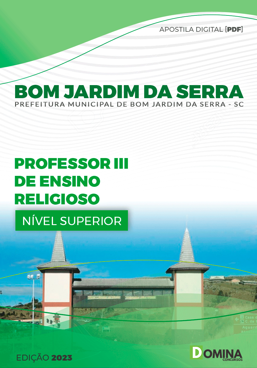 Pref Bom Jardim da Serra SC 2023 Professor de Religião