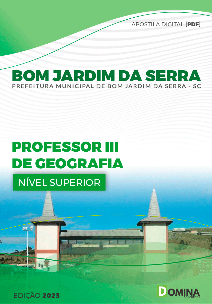 Pref Bom Jardim da Serra SC 2023 Professor de Geografia