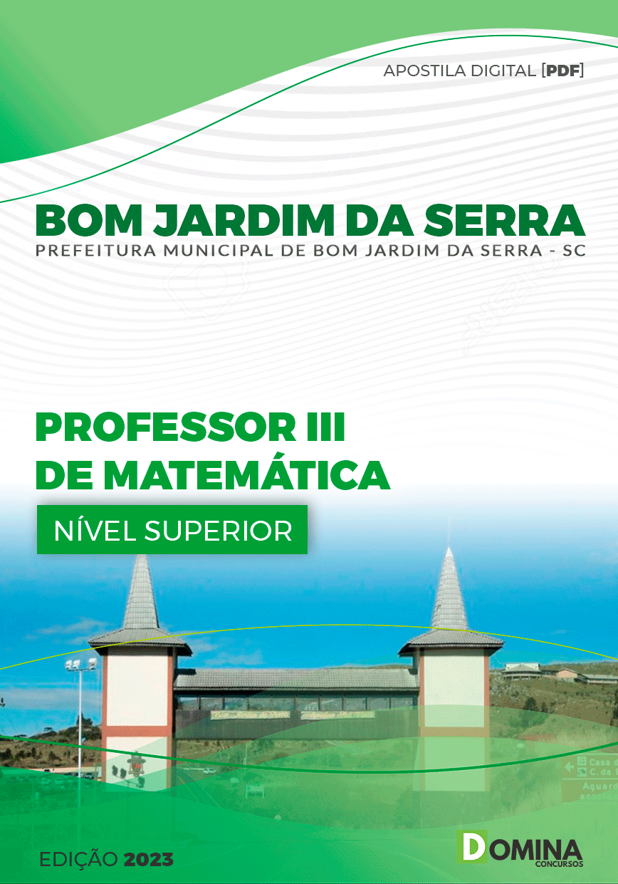 Pref Bom Jardim da Serra SC 2023 Professor de Matemática